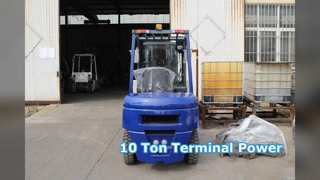 10 Ton Diesel Forklift Heavy Duty Terminal